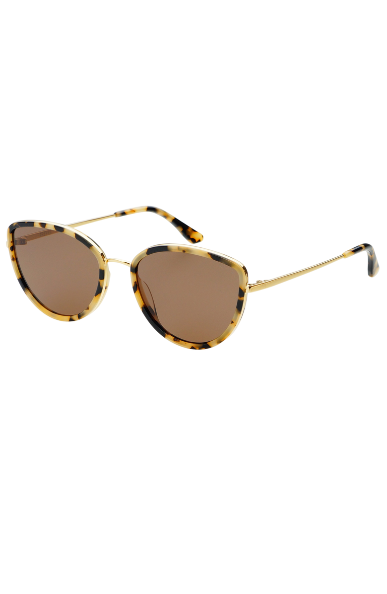 FREYRS Eyewear Luna Cat Eye Sunglasses, Alternate, color, Milky Tortoise