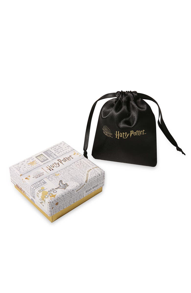 HARRY POTTER Botanical Deathly Hallows Necklace, 16"+2", Alternate, color, Silver, Purple