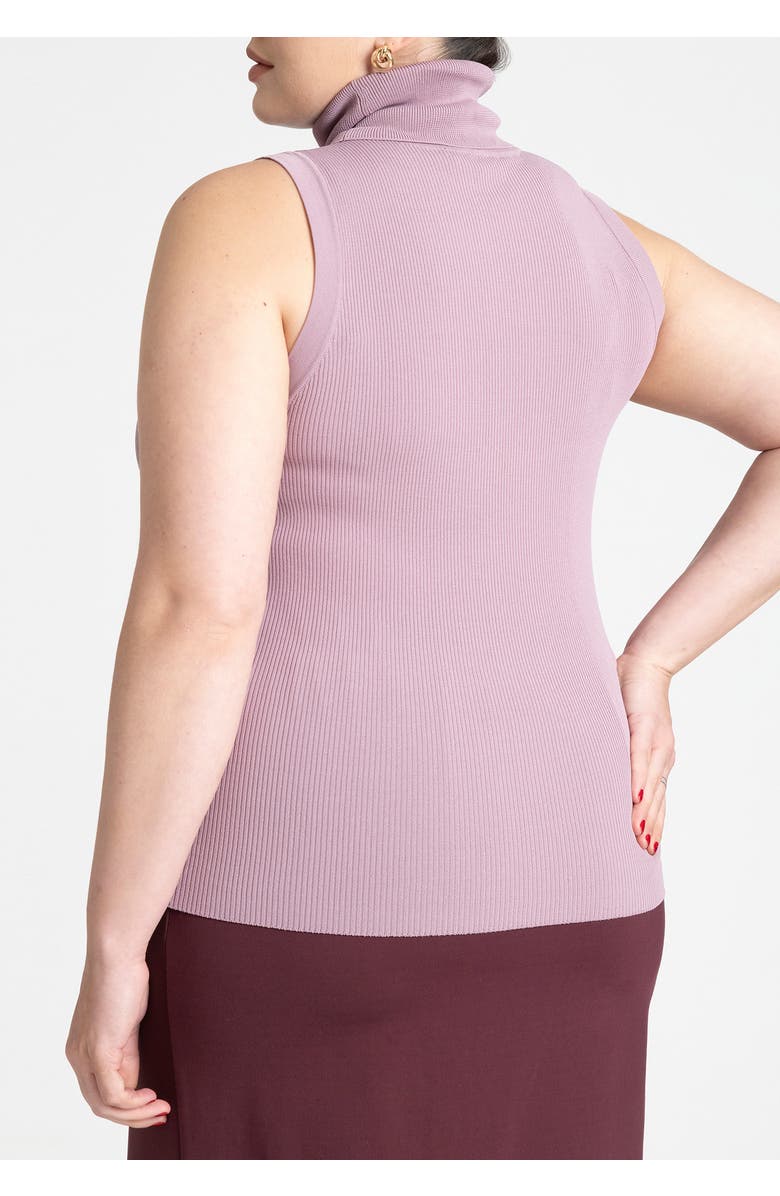 ELOQUII Turtleneck Layering Sweater, Alternate, color, Warm Chestnut