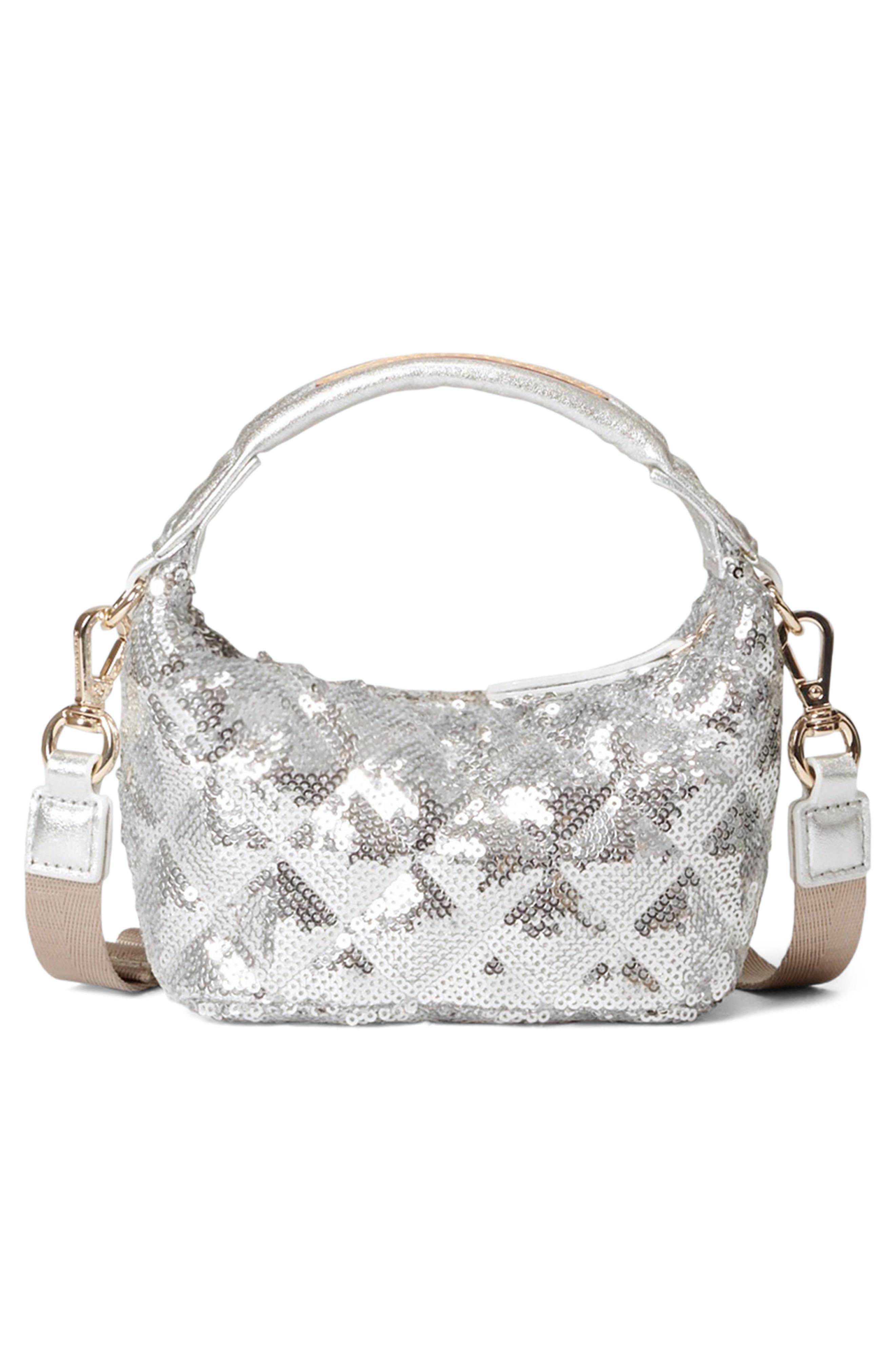 MZ Wallace Tiny Metro Sequin Top Handle Bag, Alternate, color, 