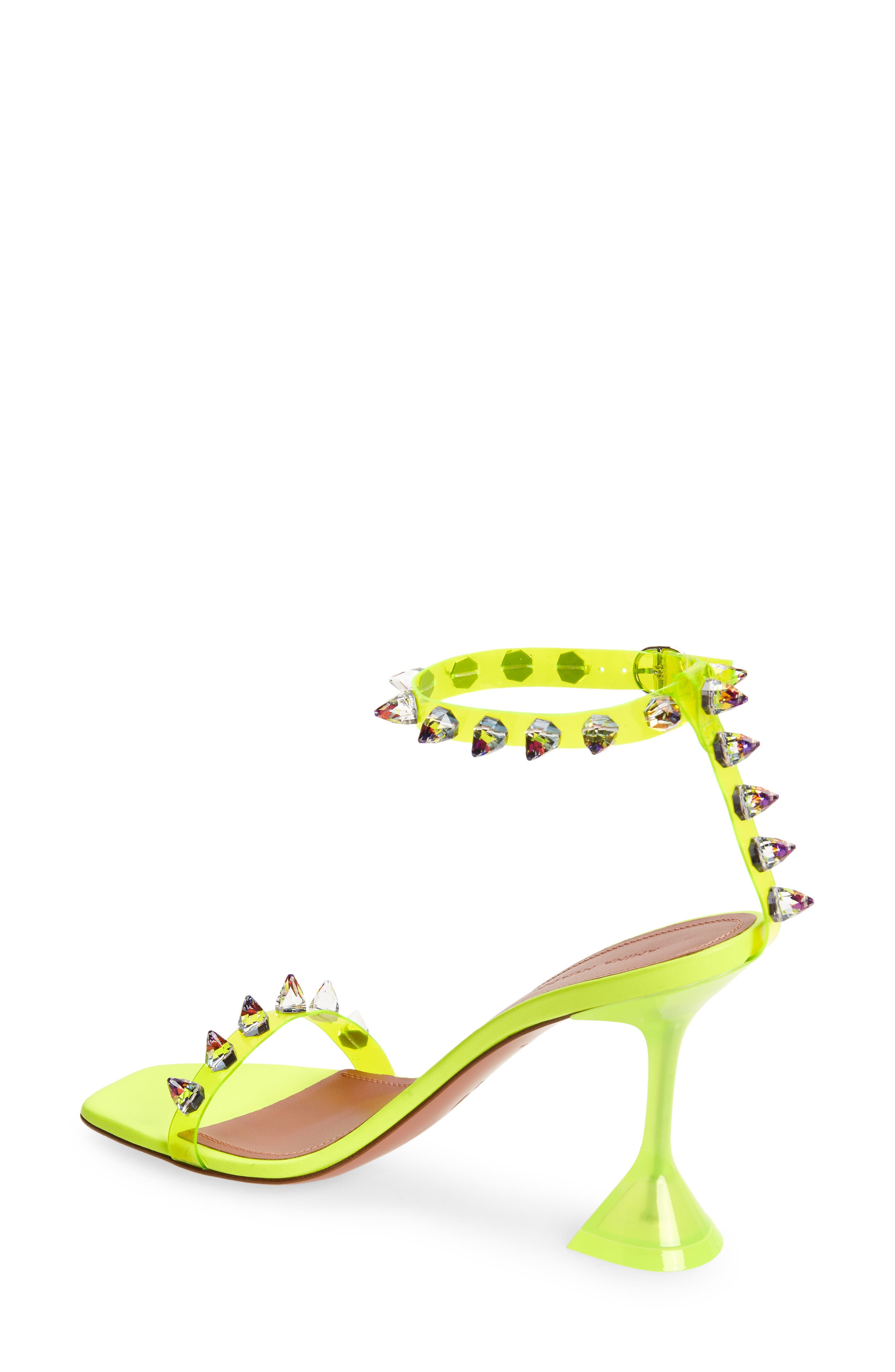 Amina Muaddi Julia Jewel Clear Sandal, Alternate, color, 