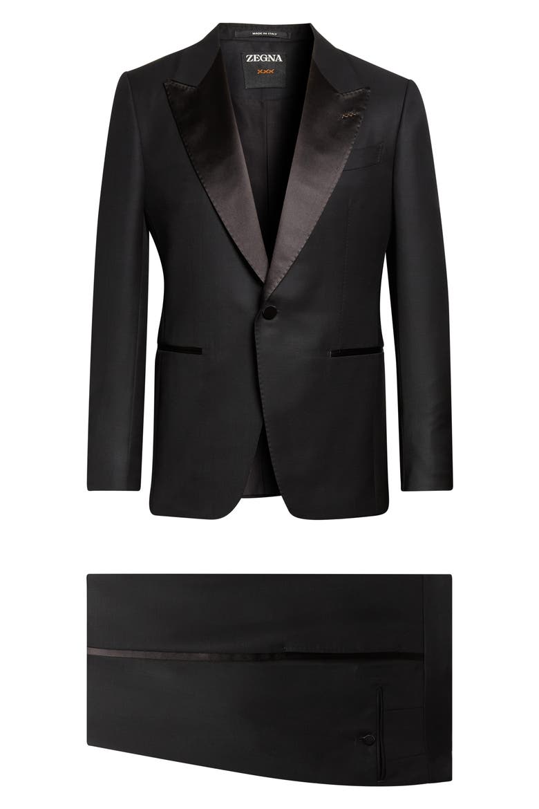 Wool and Mohair Tuxedo, Main, color, BLACK