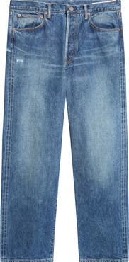 VISVIM Social Sculpture 01 Distressed Wide Leg Jeans