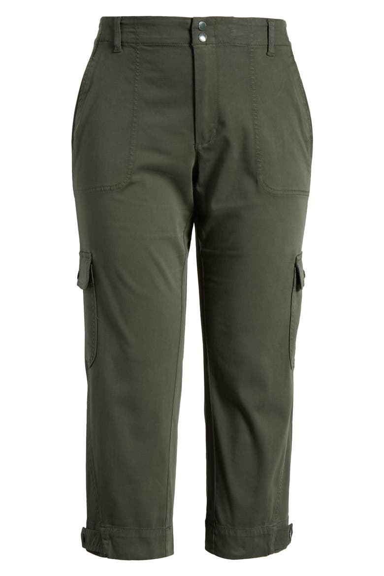 Utility Crop Cargo Pants, Alternate, color, MOSS GREEN