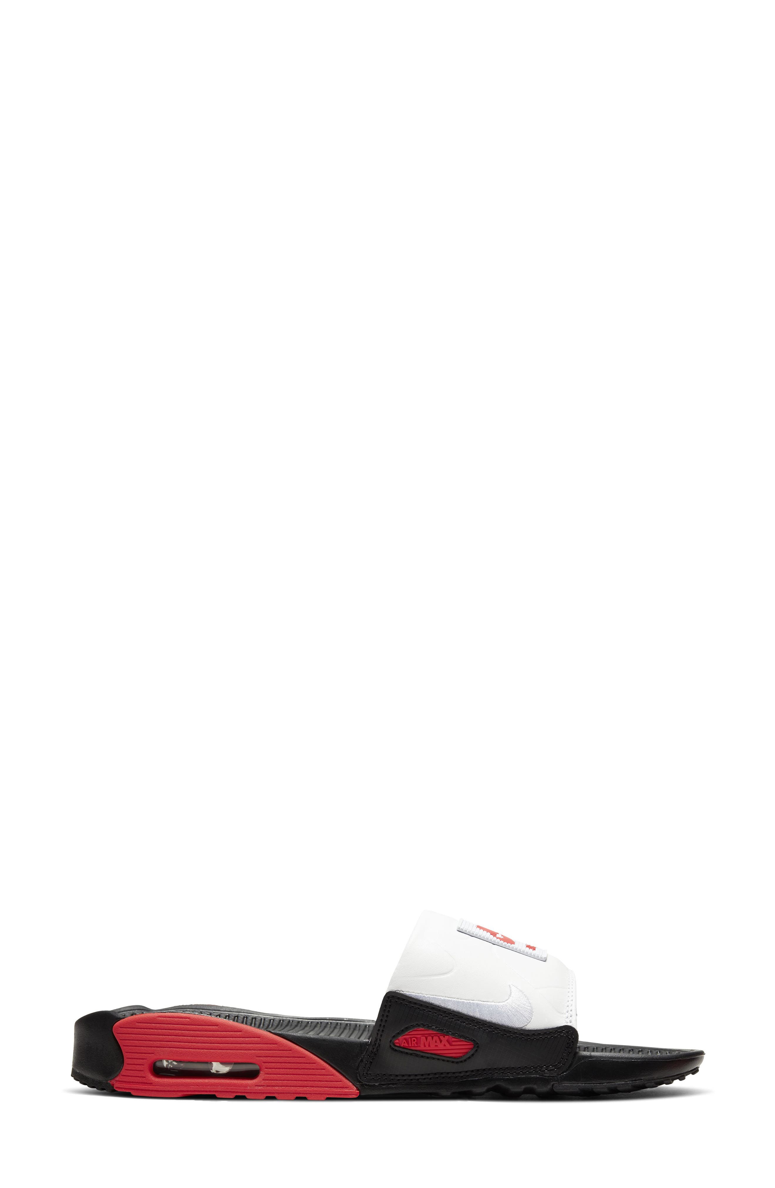 Air Max 90 Sport Slide, Main, color, BLACK/ CHILE RED/ WHITE