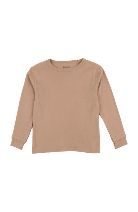Kids Long Sleeve T-Shirt, 100% Cotton, Solid Colors