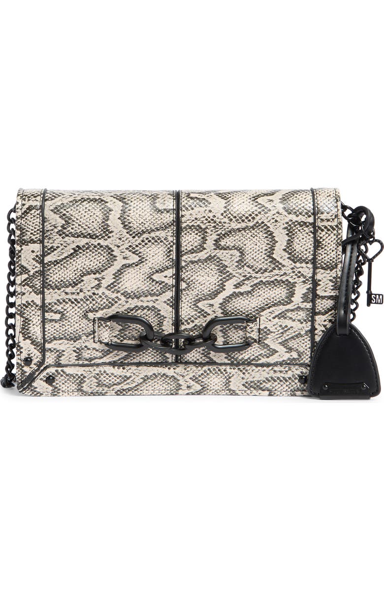 Steve Madden Echo Crossbody Bag, Main, color, Black And White Snake Print
