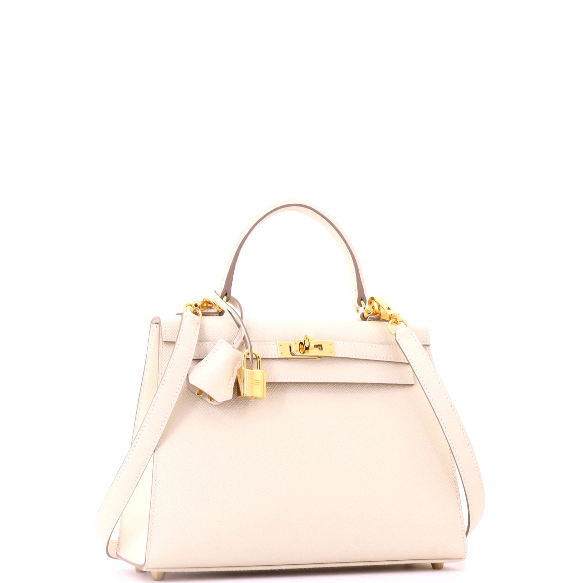 Pre-Owned Hermes Kelly Handbag Light Epsom with Gold Hardware 25, Alternate, color, Nata
