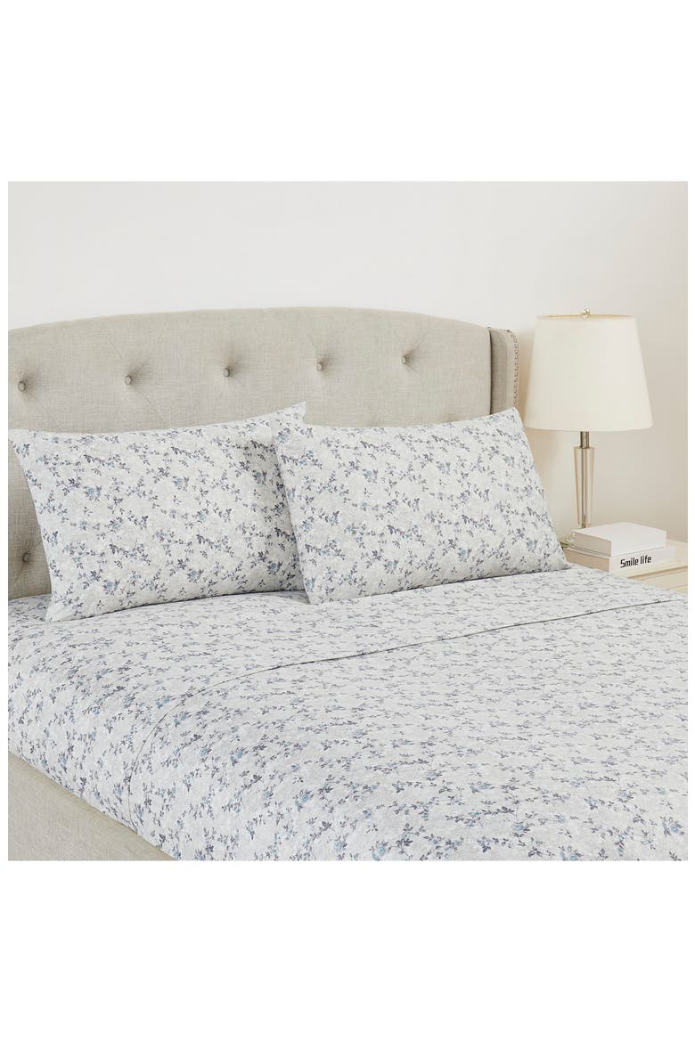 Printed 4-Piece Sheet Set, Alternate, color, BLUE