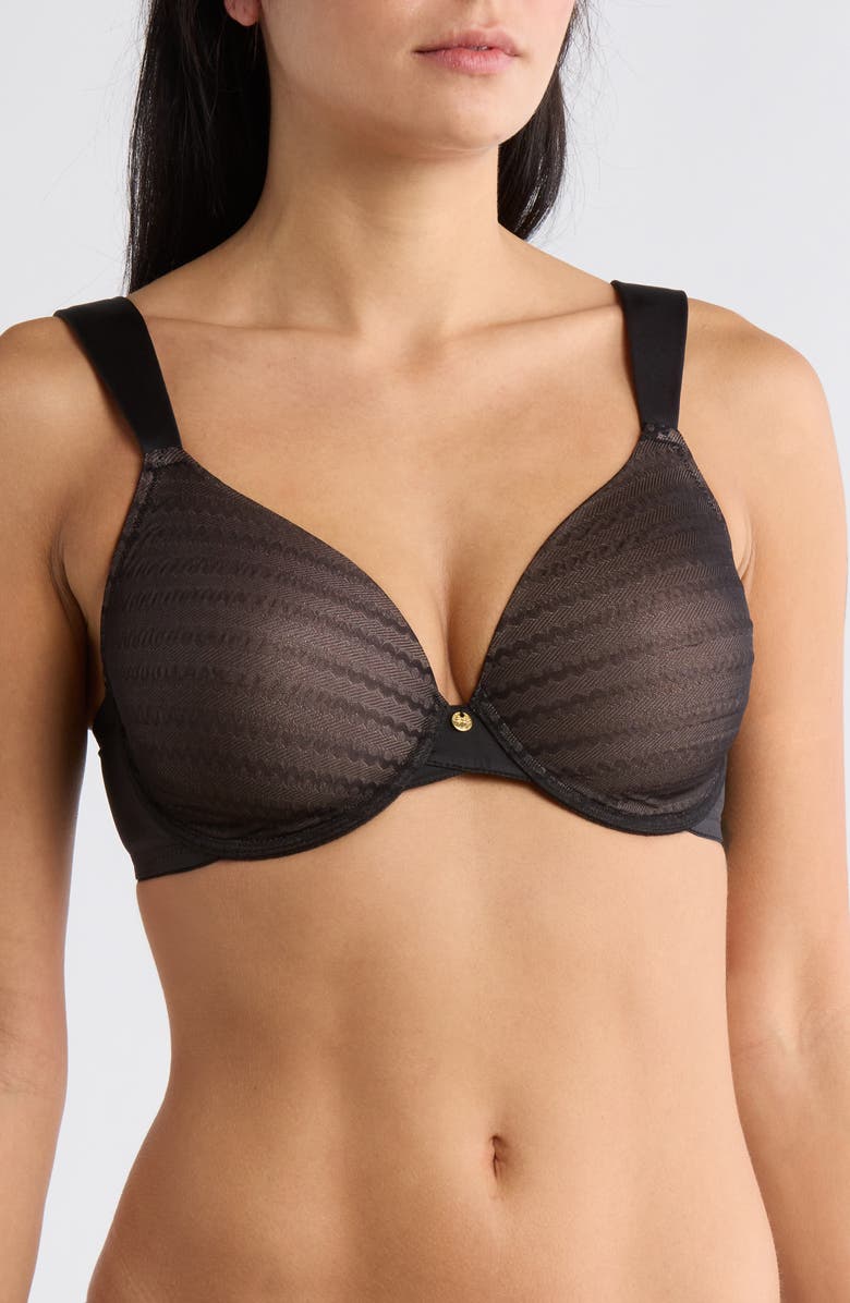 Natori N Natori 'Conceal' Full Figure Underwire T-Shirt Bra, Alternate, color, Black/Cafe
