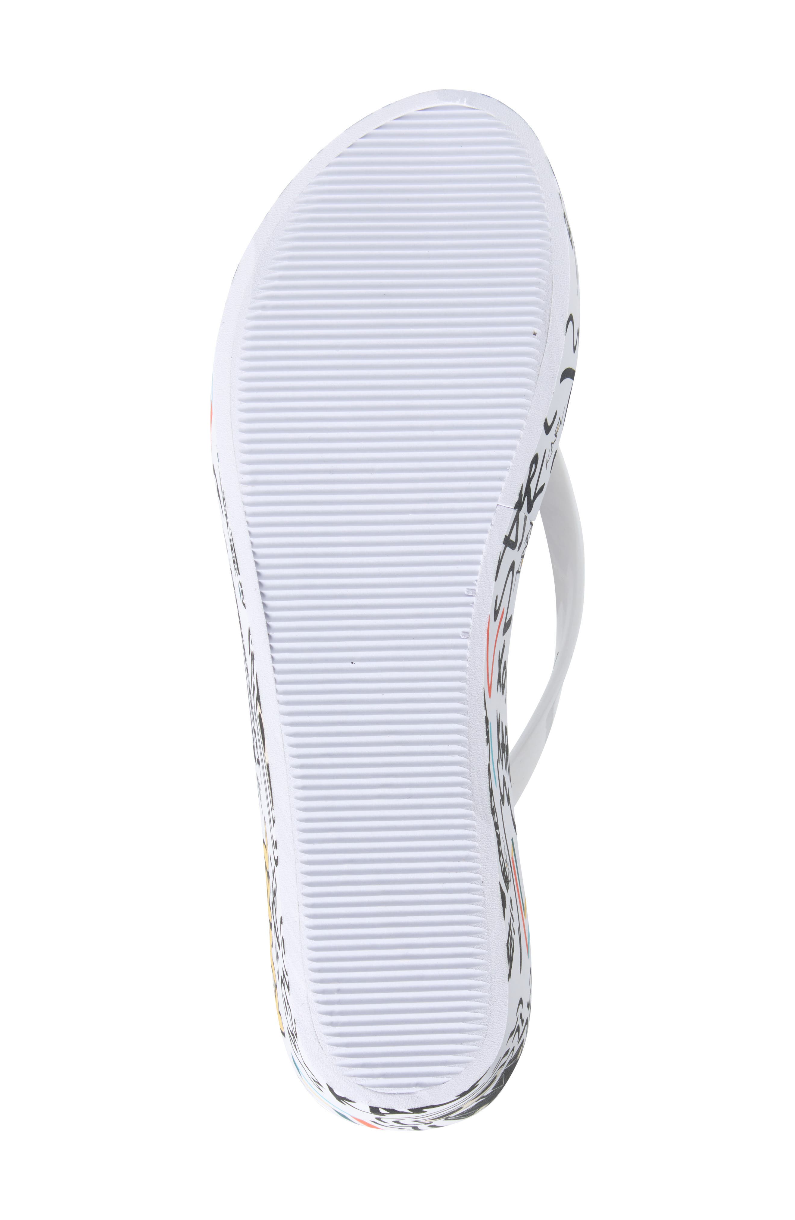 Nola Graffiti Platform Flip Flop, Alternate, color, WHITE MULTI