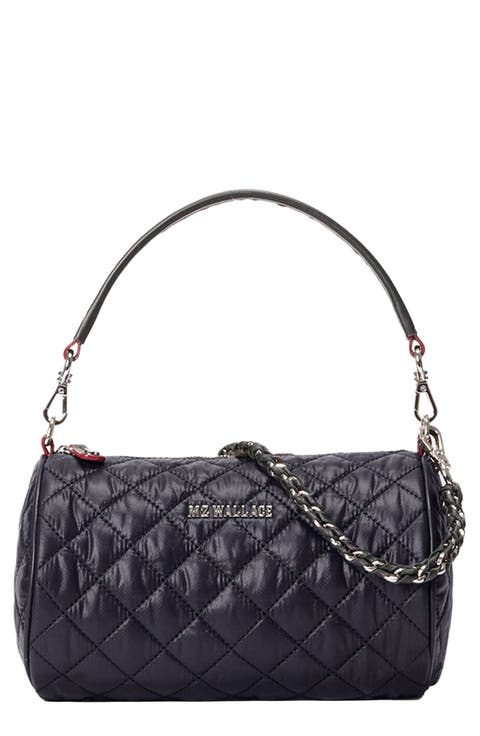 Crosby Quilted Nylon Barrel Crossbody Bag
