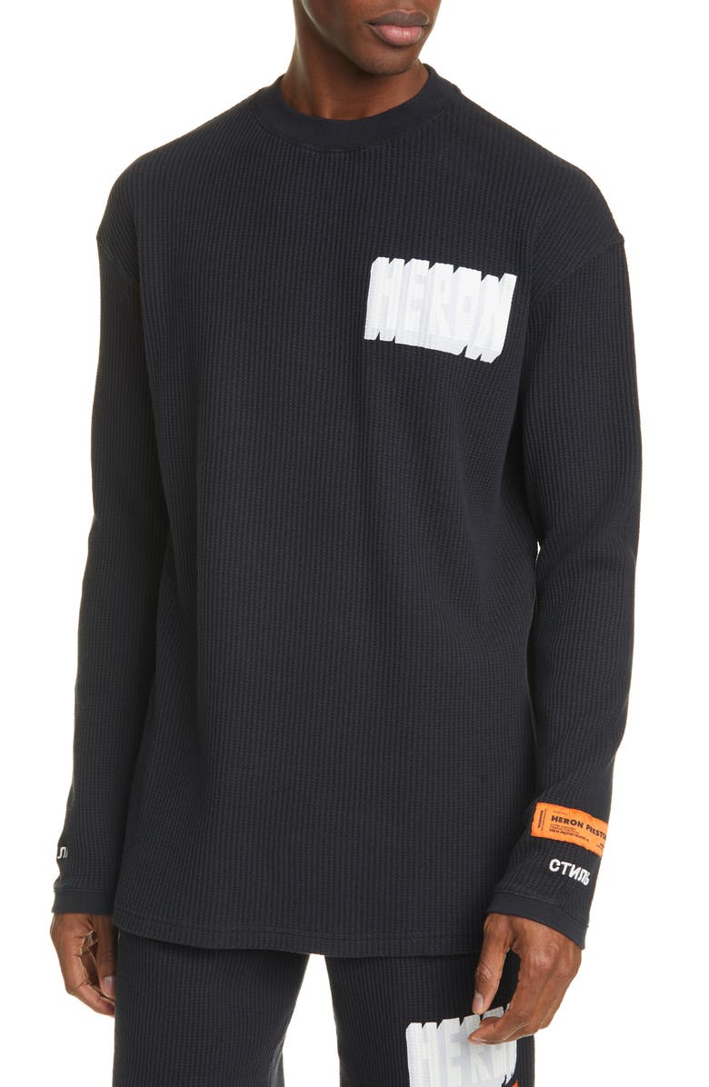 Heron Preston Bold Logo Organic Cotton Thermal T-Shirt, Main, color, 