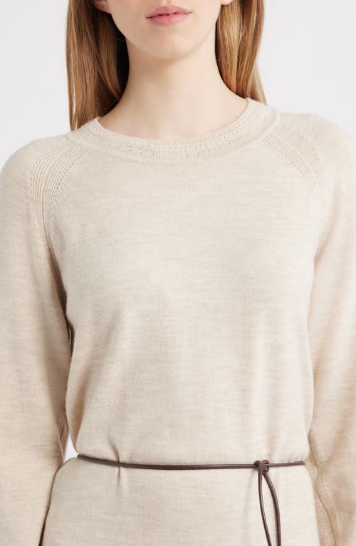 Rag & Bone Loren Long Sleeve Belted Wool Blend Maxi Sweater Dress In Gray