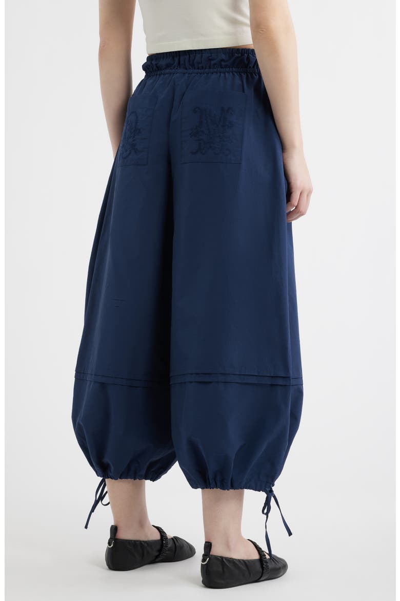 Frida Cotton Blend Crop Balloon Pants, Alternate, color, NAVY