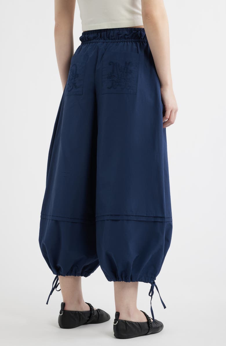 Damson Madder Frida Cotton Blend Crop Balloon Pants, Alternate, color, Navy