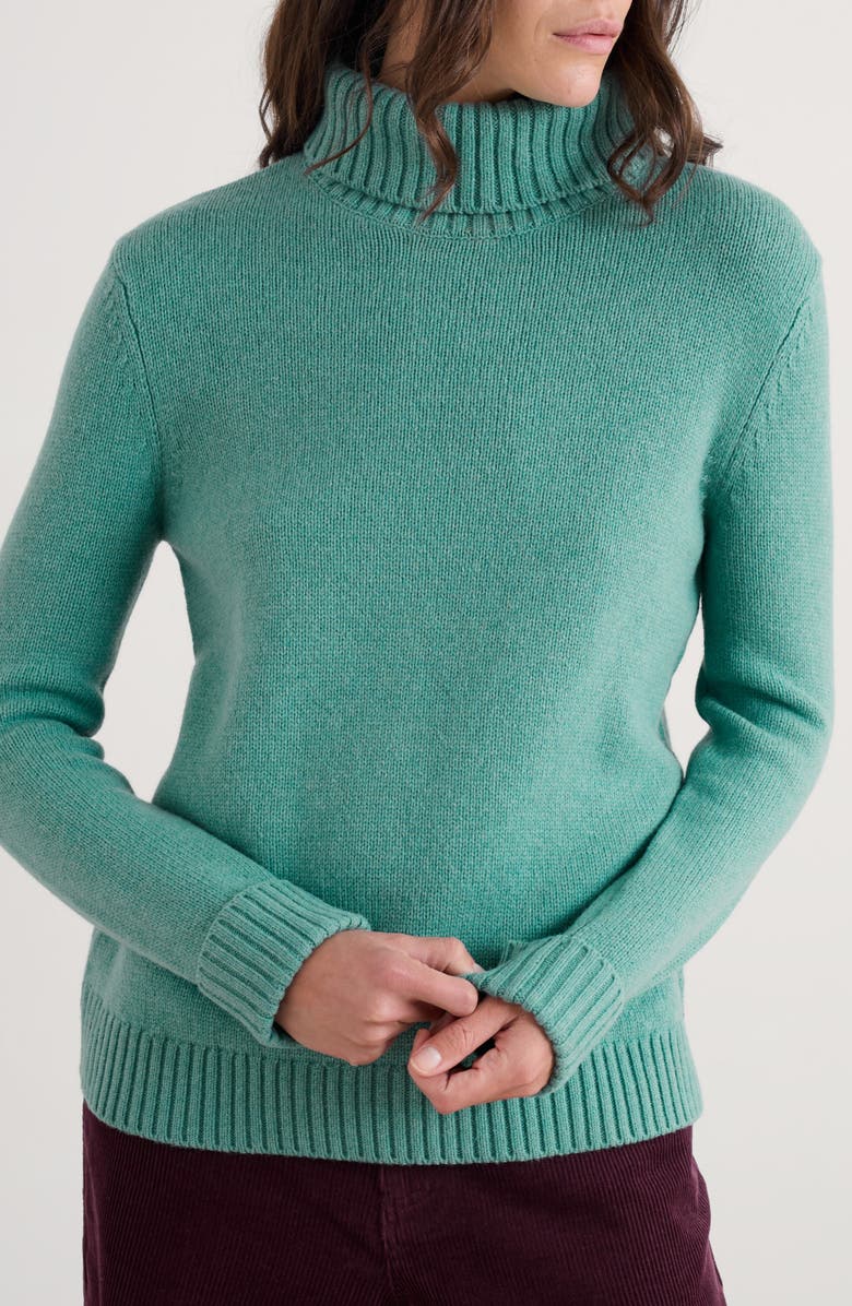 Seasalt Cornwall Braque Turtleneck Wool Blend Sweater, Main, color, Knit Melange Sardine