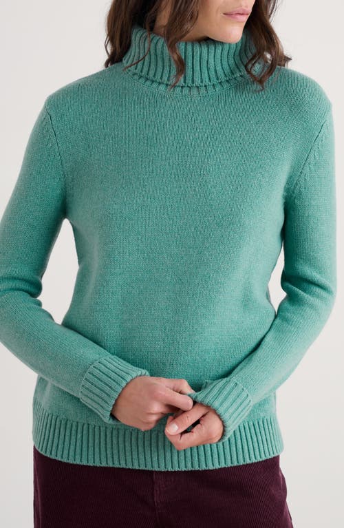 Seasalt Cornwall Braque Turtleneck Wool Blend Sweater In Green