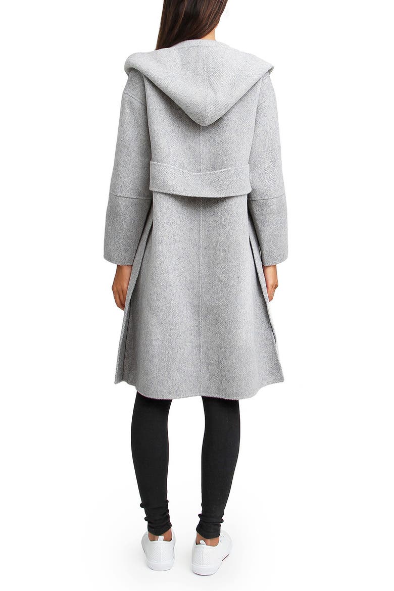 Walk This Way Wool Blend Oversized Coat, Alternate, color, GREY