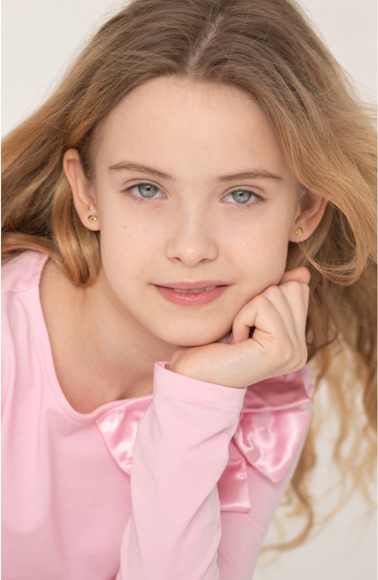 In Season Jewelry 14k TIny Puffed Heart Earrings, Alternate, color, Gold