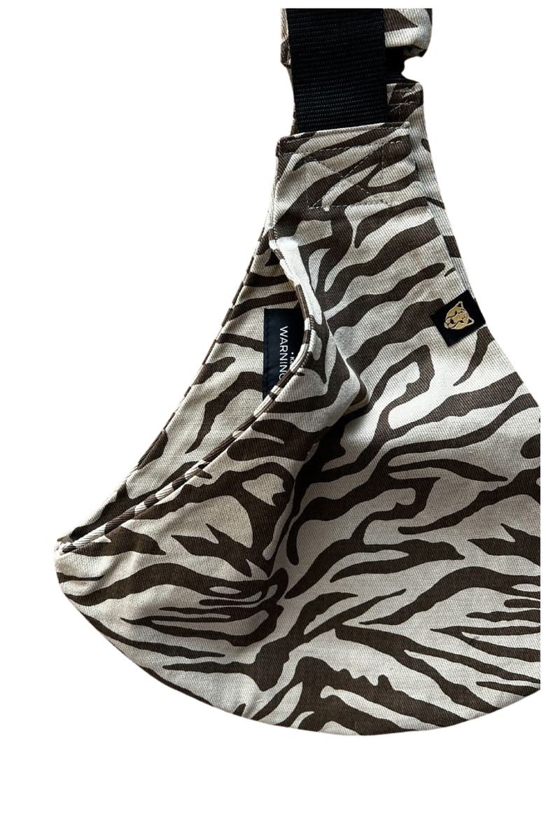 Print Toddler Carrier, Alternate, color, BEIGE/BROWN ZEBRA PATTERN