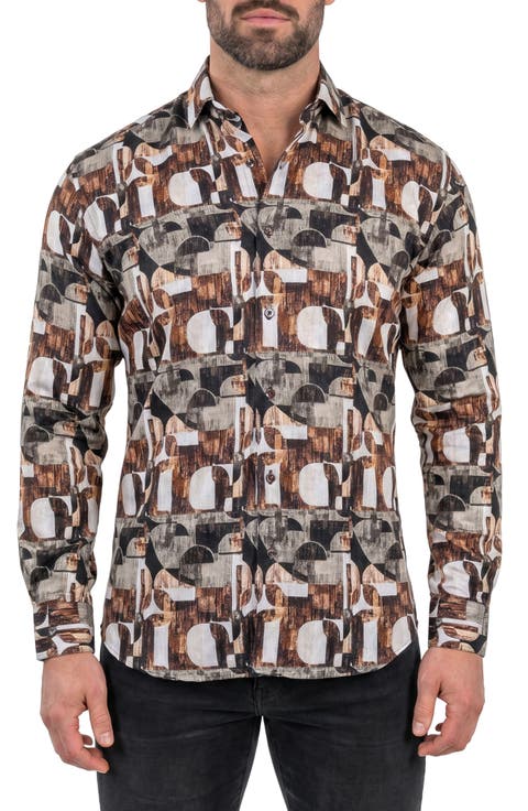 Fibonacci Contemporary Fit Button-Up Shirt