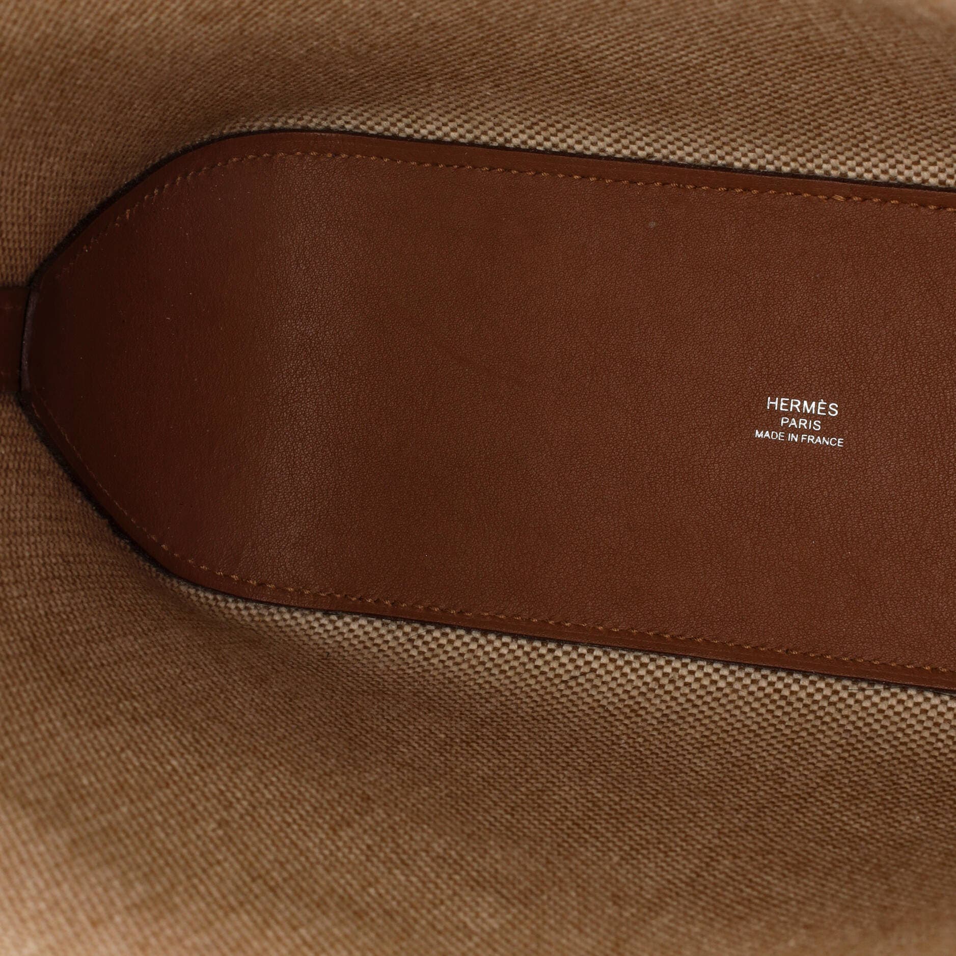 Pre-Owned Hermes Cabas H en Biais Tote Canvas with Leather 27, Alternate, color, Gold