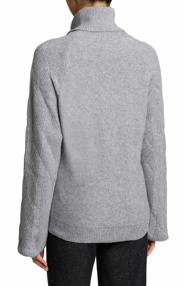 Santorelli DANA Cowl Neck Sweater with Bell Sleeves, Alternate, color, Grey