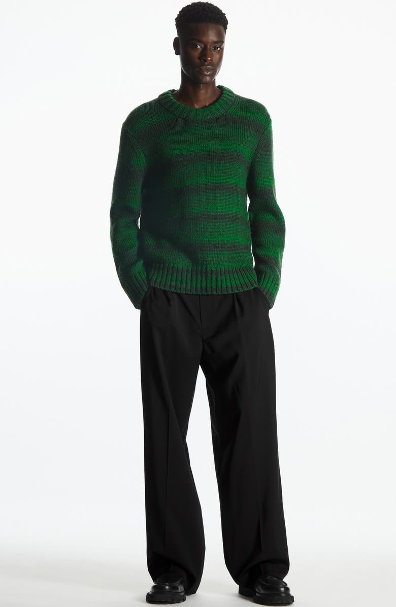 COS Gradient Stripe Wool Crewneck Sweater, Alternate, color, 