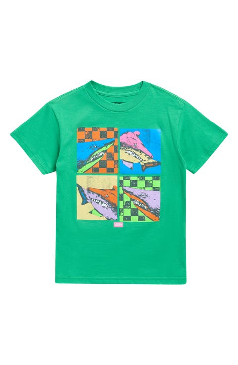 Kids' Shark Meanie Cotton Graphic T-Shirt (Toddler & Little Kid)