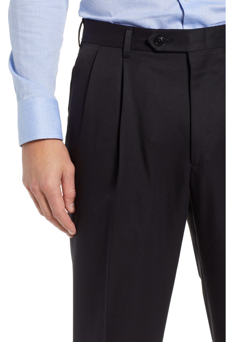 men's classic fit performance dress pants Regular Fit Performance Black Dress Trousers