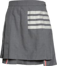 【送料&関税込】Thom Browne Thigh Length Dropped Back Pleate Thom Browne Dropped Back Mini Pleated Skirt | Blue | FARFETCH