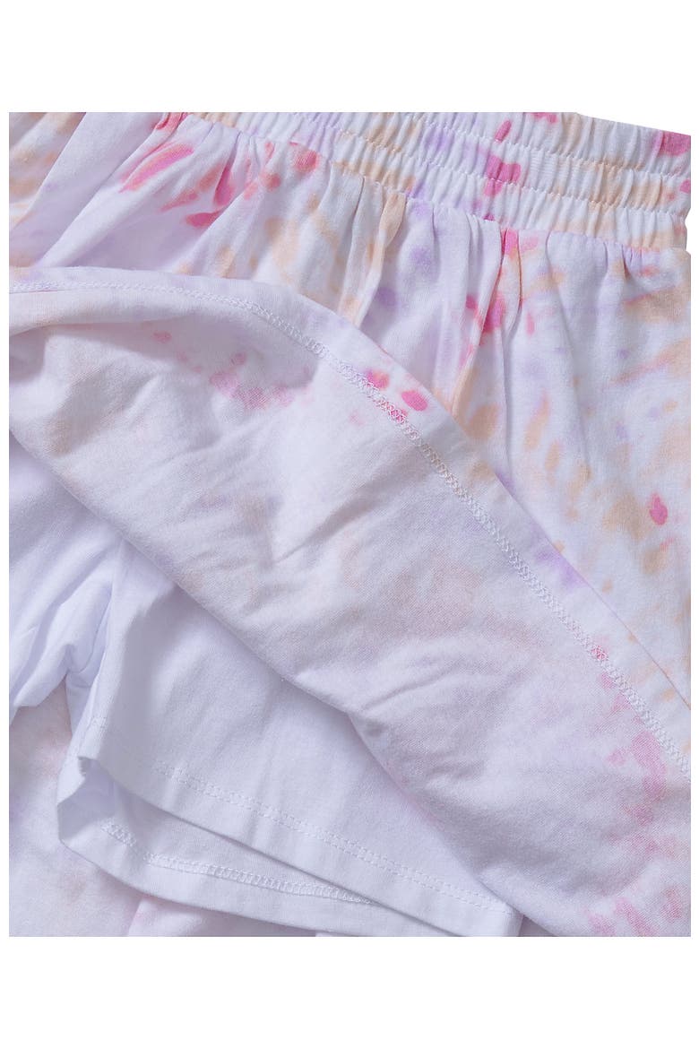 Girls Smocked Skorts, Alternate, color, Pastel Multi Tie Dye