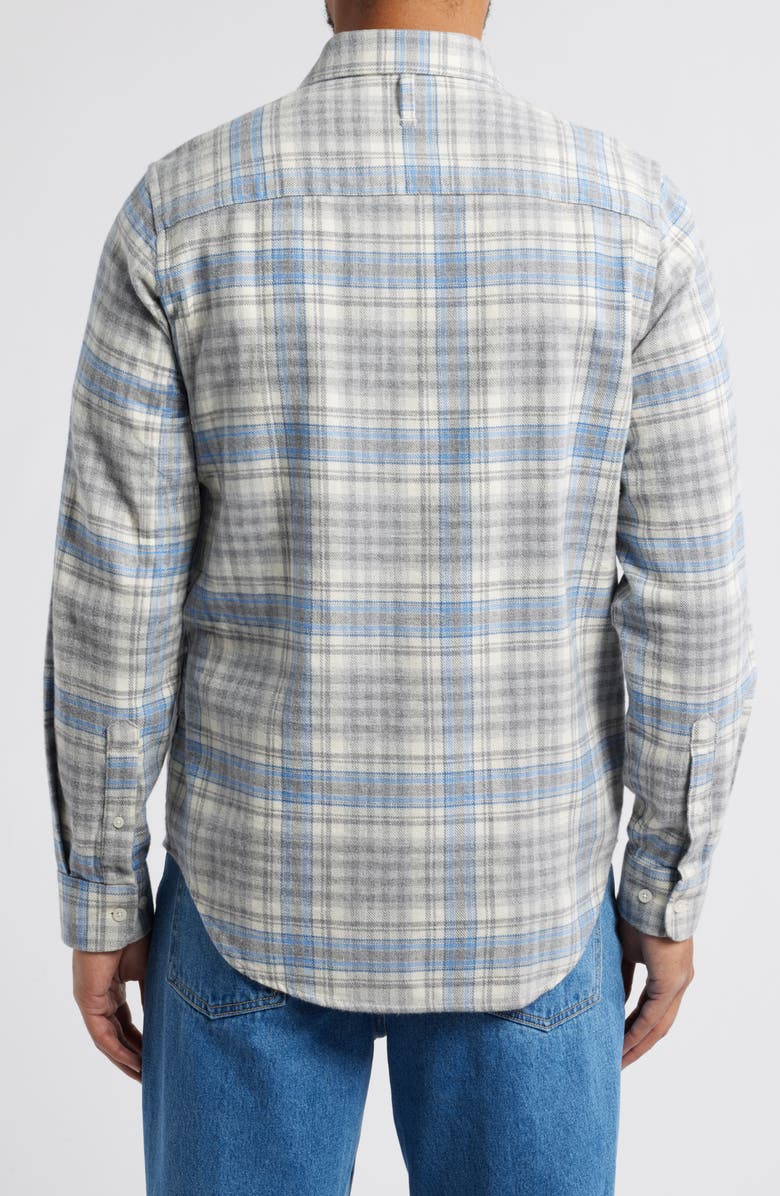 NN07 Arne Flannel Button-Up Shirt, Alternate, color, Grey Check