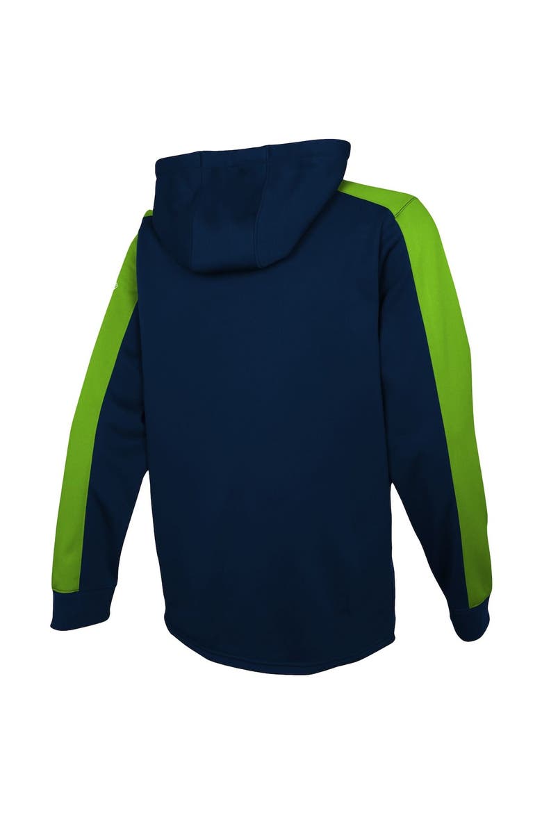 Men's New Era College Navy Seattle Seahawks Combine Authentic Rise Pullover Hoodie, Alternate, color, Navy