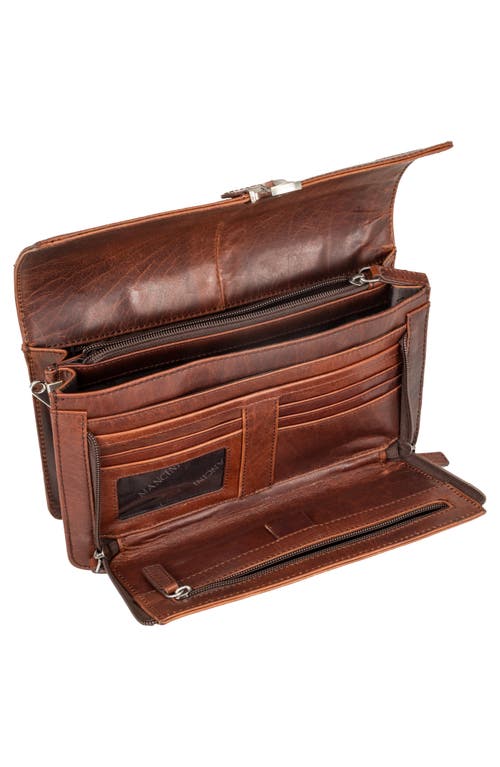 Mancini Buffalo Messenger Bag In Brown