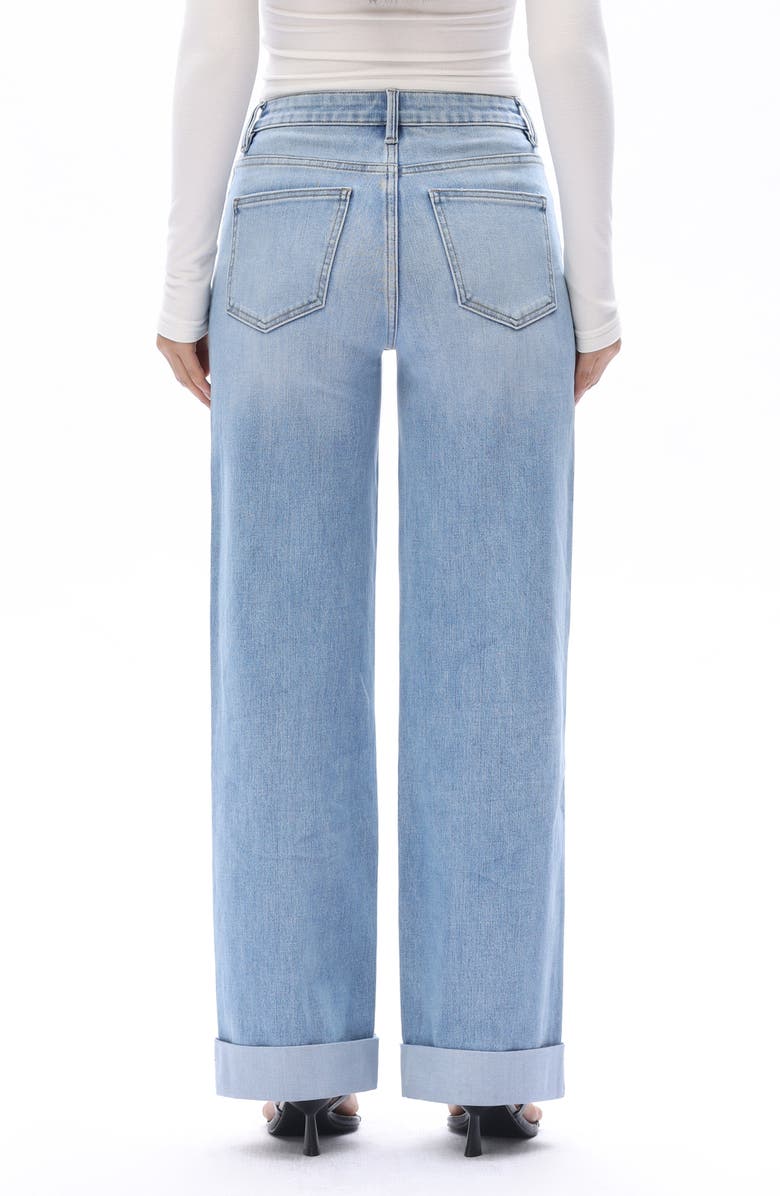 Bayeas Cuffed Straight Leg Jeans, Alternate, color, 