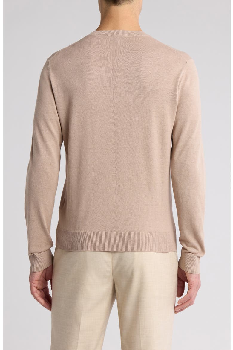 Nordic Linen & Cotton Sweater, Alternate, color, TAN