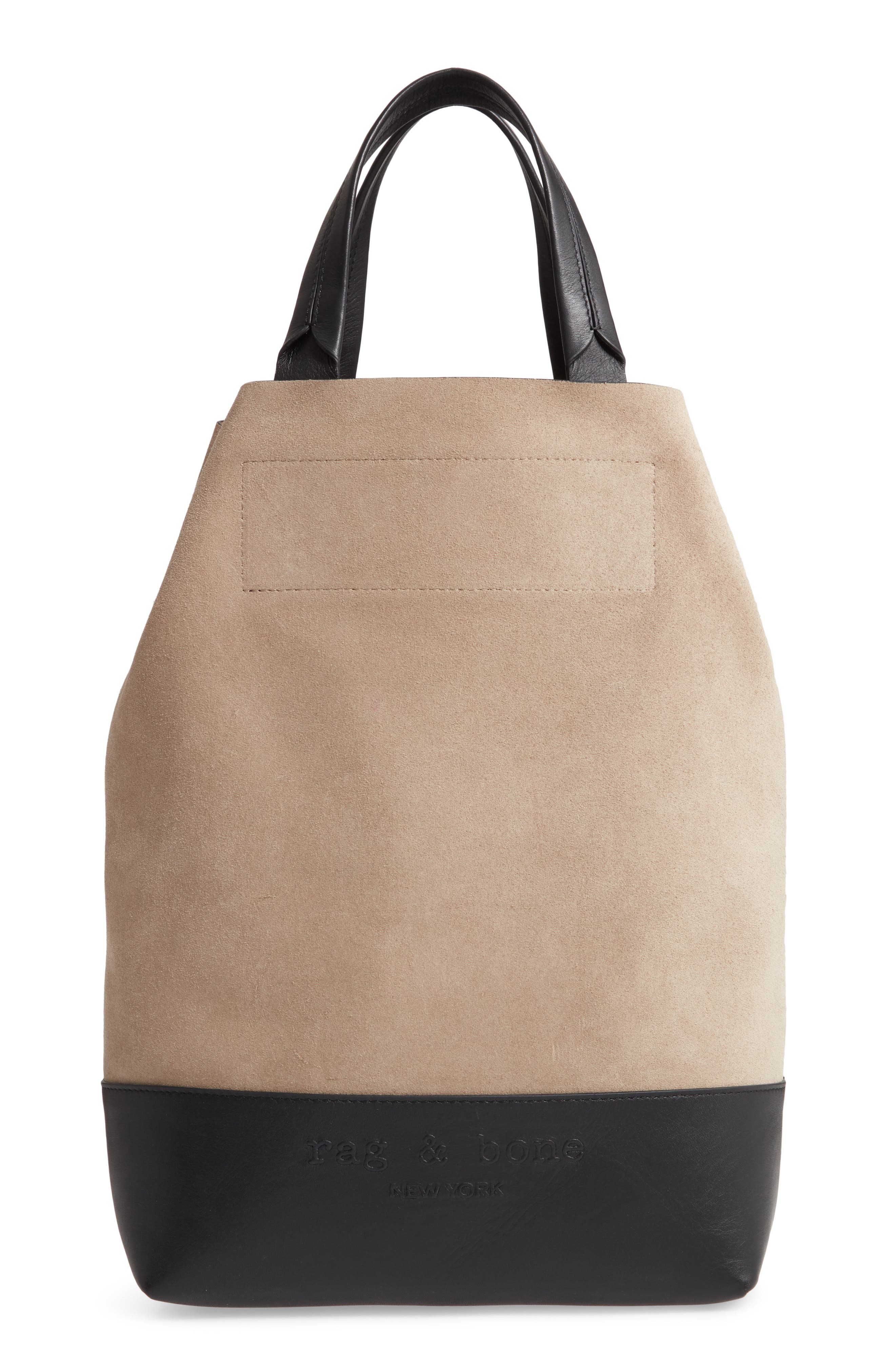 rag & bone Walker Convertible Suede & Leather Tote, Main, color, 