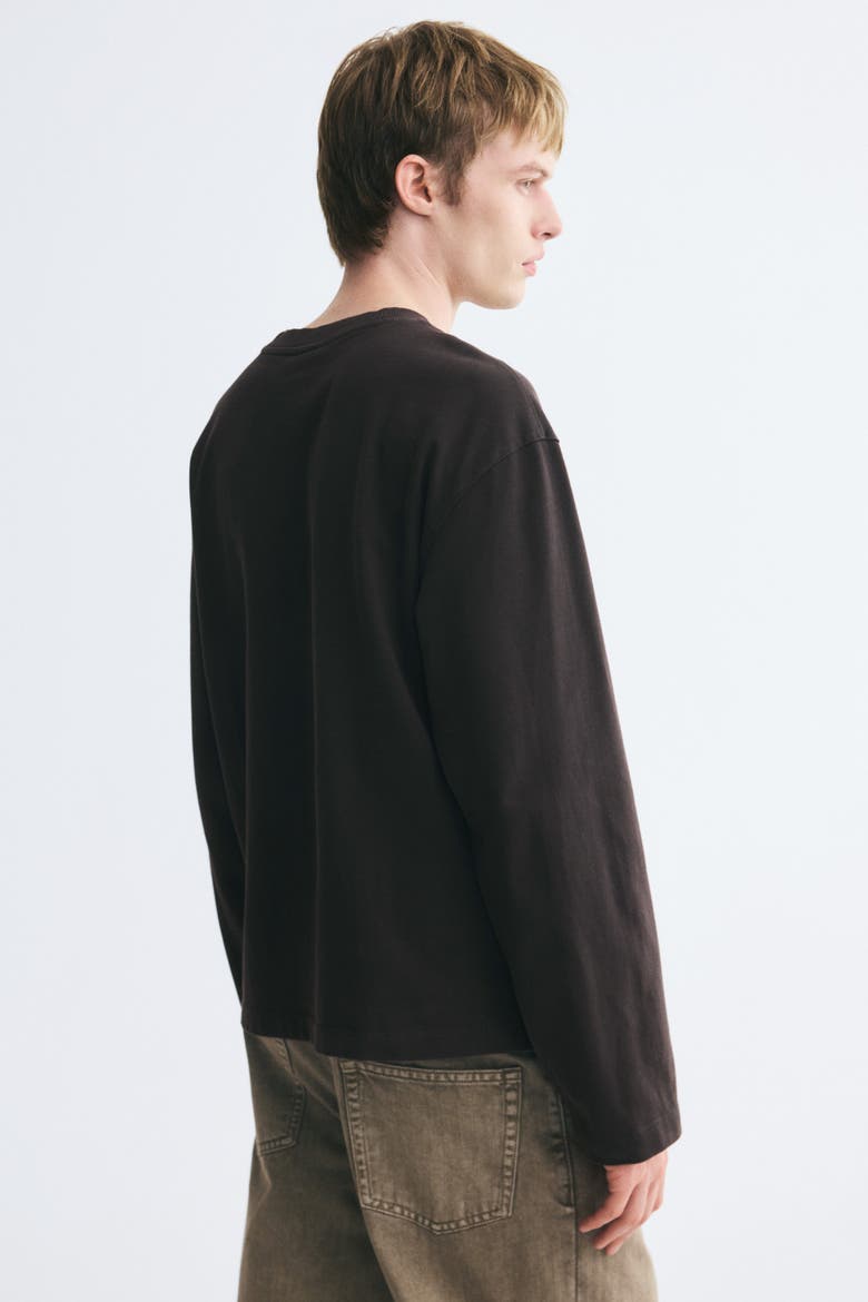 Relaxed-Fit Long-Sleeved T-Shirt, Alternate, color, Black