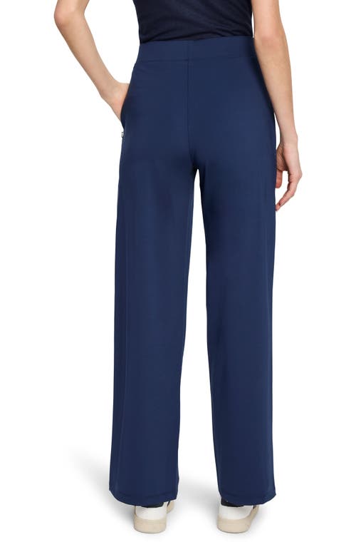 Nz Active By Nic+zoe Unwind Wide Leg Rib Knit Pants In Ink