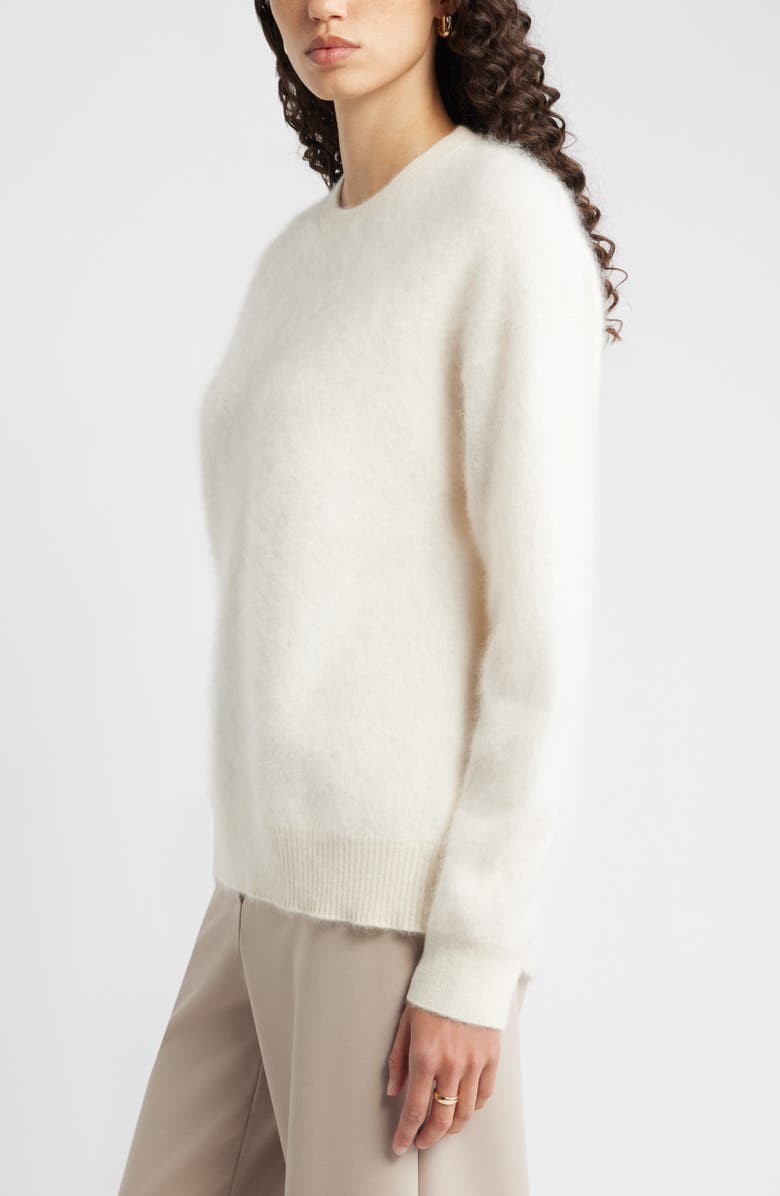 Nordstrom Brushed Cashmere Sweater, Alternate, color, Ivory Pristine