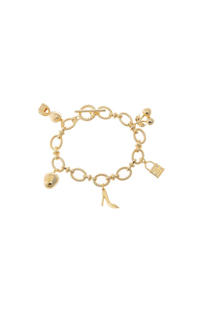 BY ADINA EDEN Glam Icon Charm Bracelet, Main, color, Gold