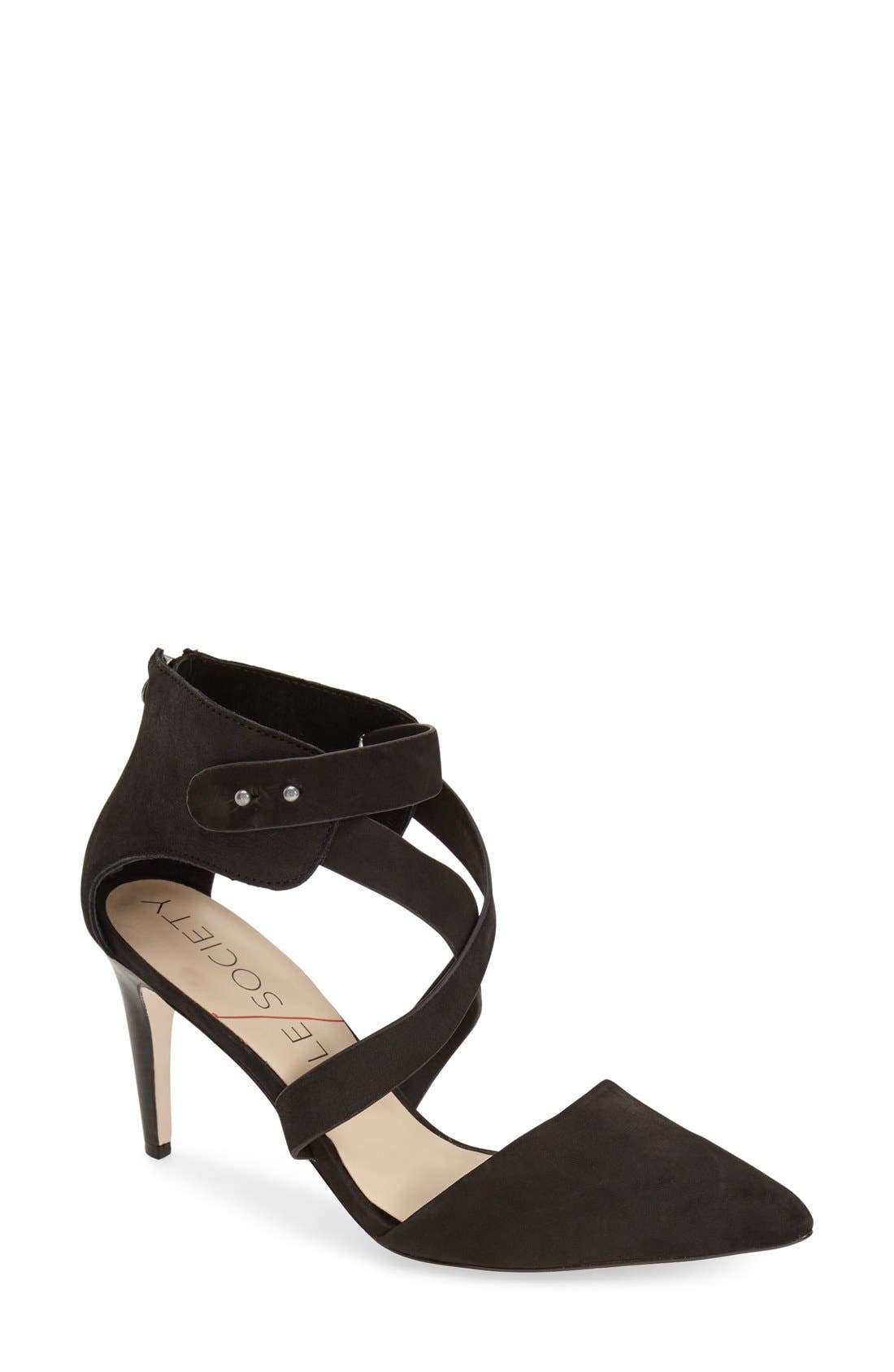 'Tina' Pump, Main, color, BLACK NUBUCK LEATHER