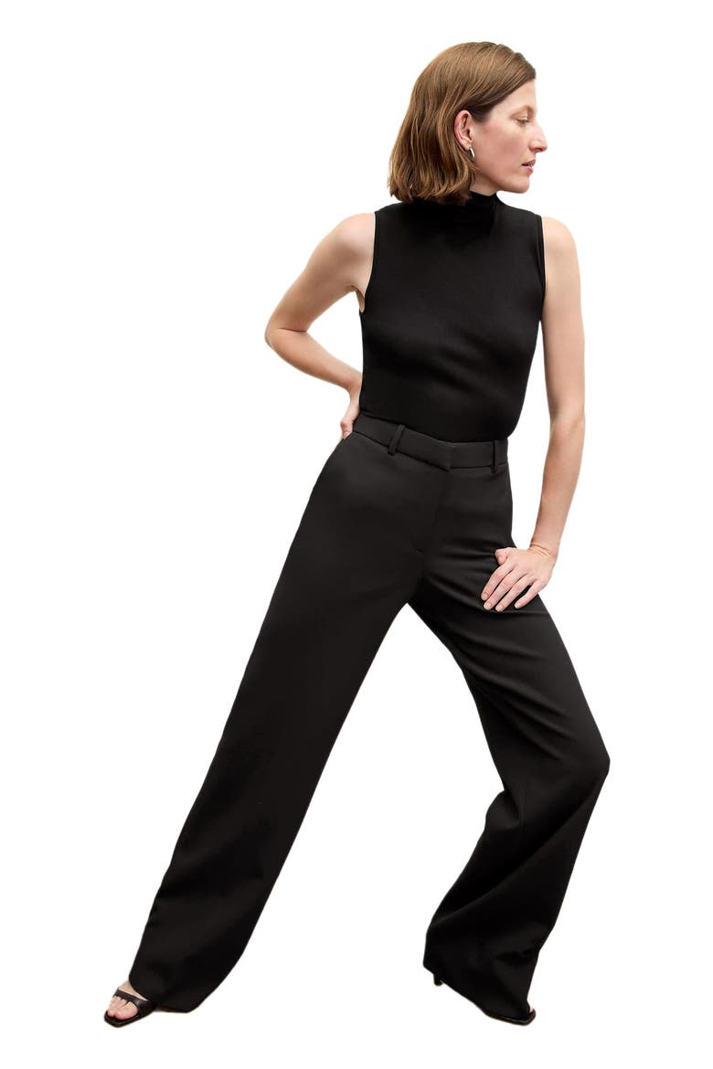 Tinsley Wide-Leg Trousers, Alternate, color, Black