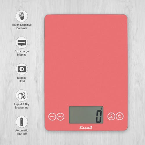 Escali Arti Glass Digital Scale In Pink