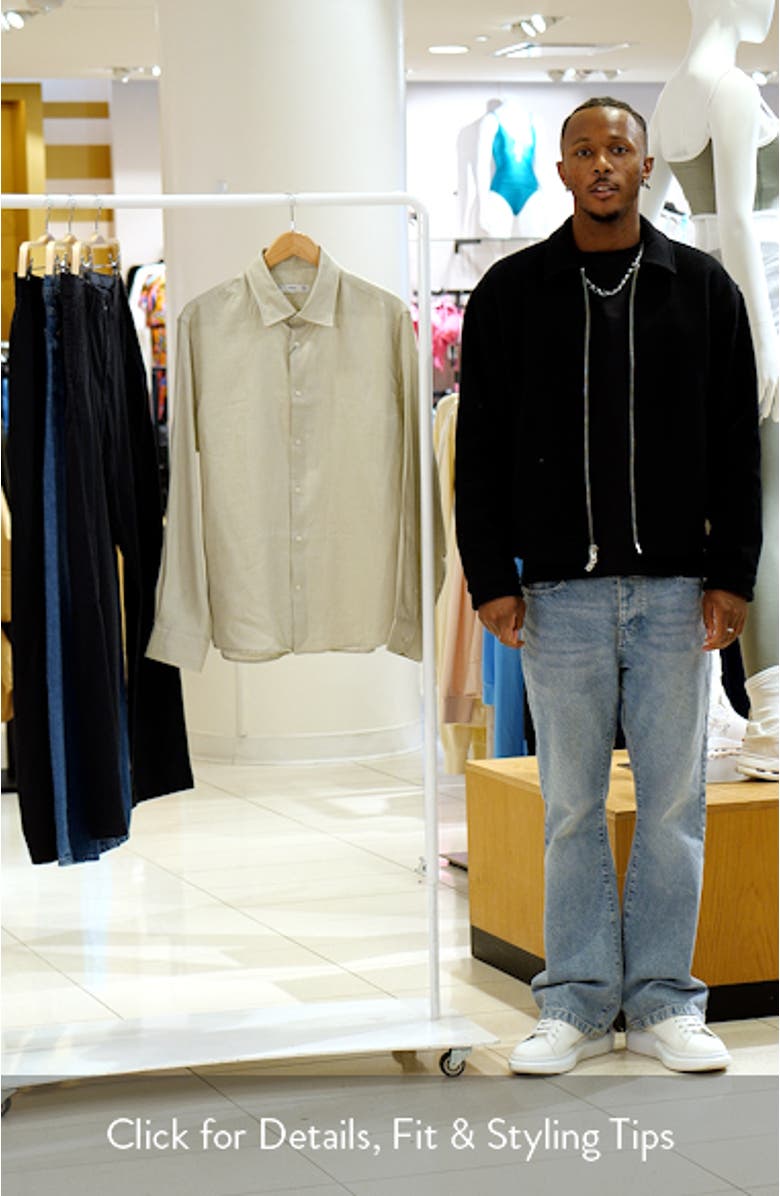 Regular Fit Linen Button-Up Shirt, sales video thumbnail