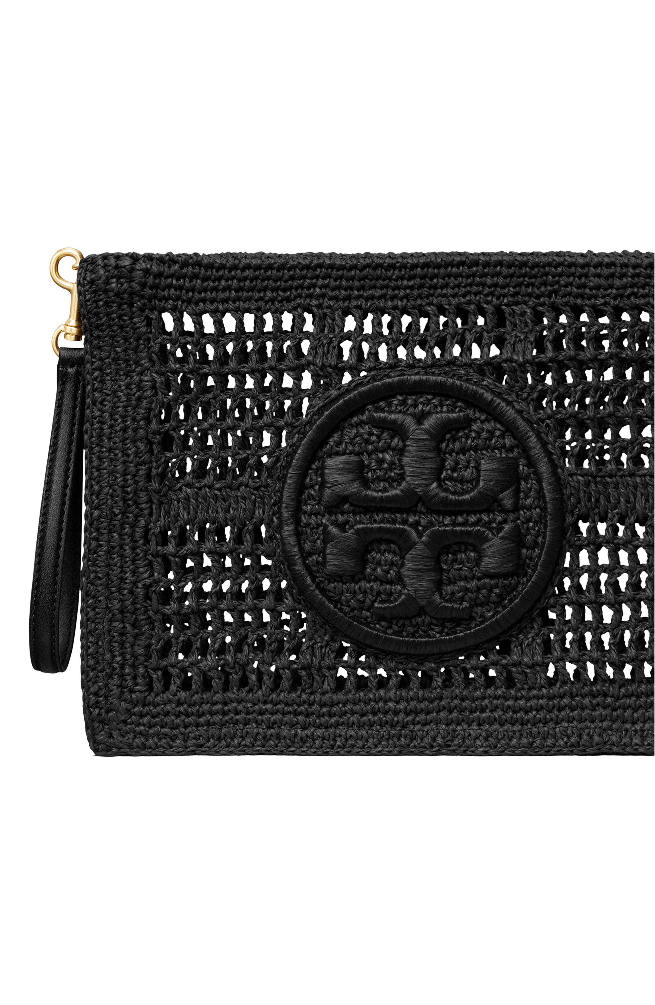 Tory Burch Ella Hand Crochet Wristlet, Alternate, color, 