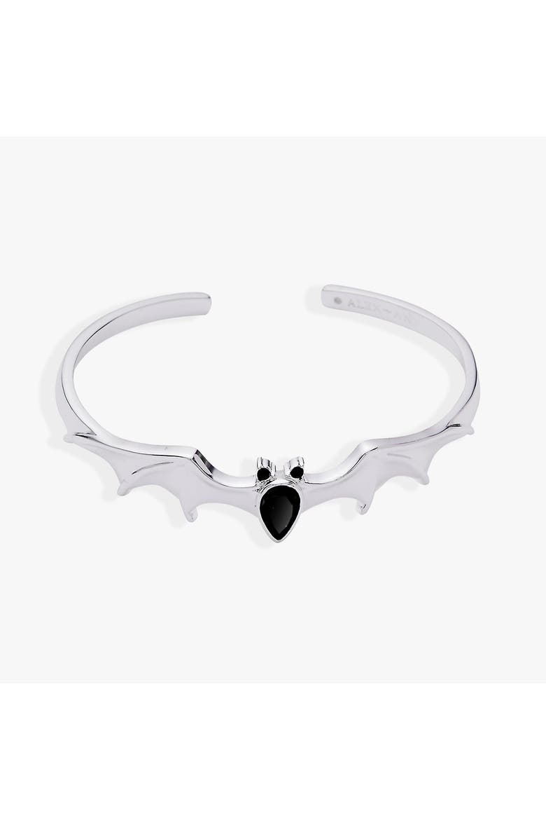 Crystal Bat Cuff, Main, color, Silver