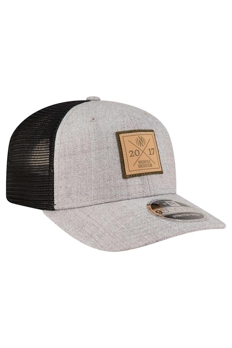 Men's New Era Heather Gray Nashville SC 9SEVENTY COOLERA Stretch-Snap Adjustable Hat, Alternate, color, Heather Gray